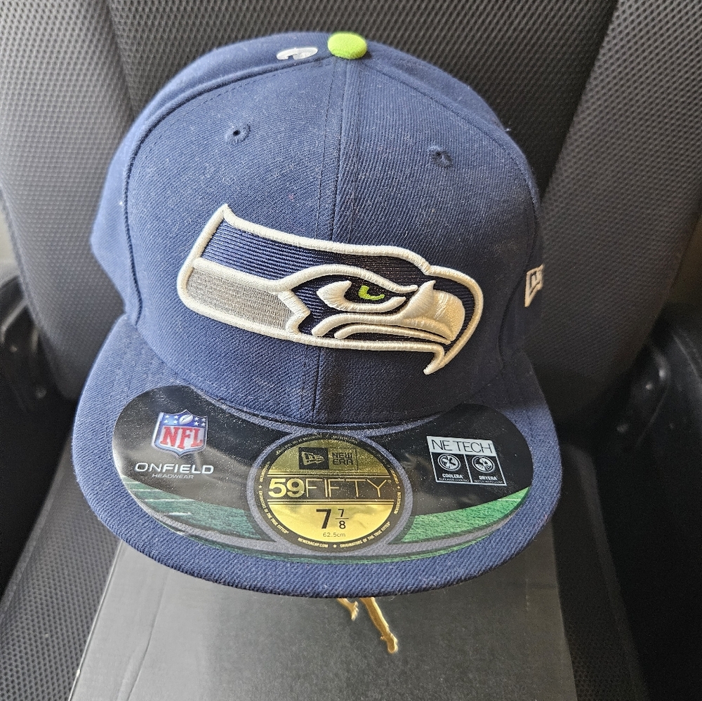 Seattle Seahawks New Era 59FIFTY Fitted Cap Hat Size 7 7/8
